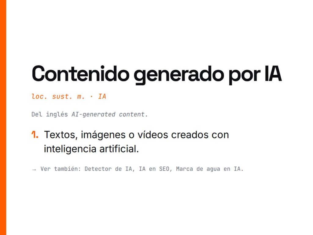 ¿Qué es Contenido generado por IA?