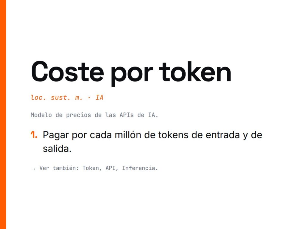 ¿Qué es Coste por token?