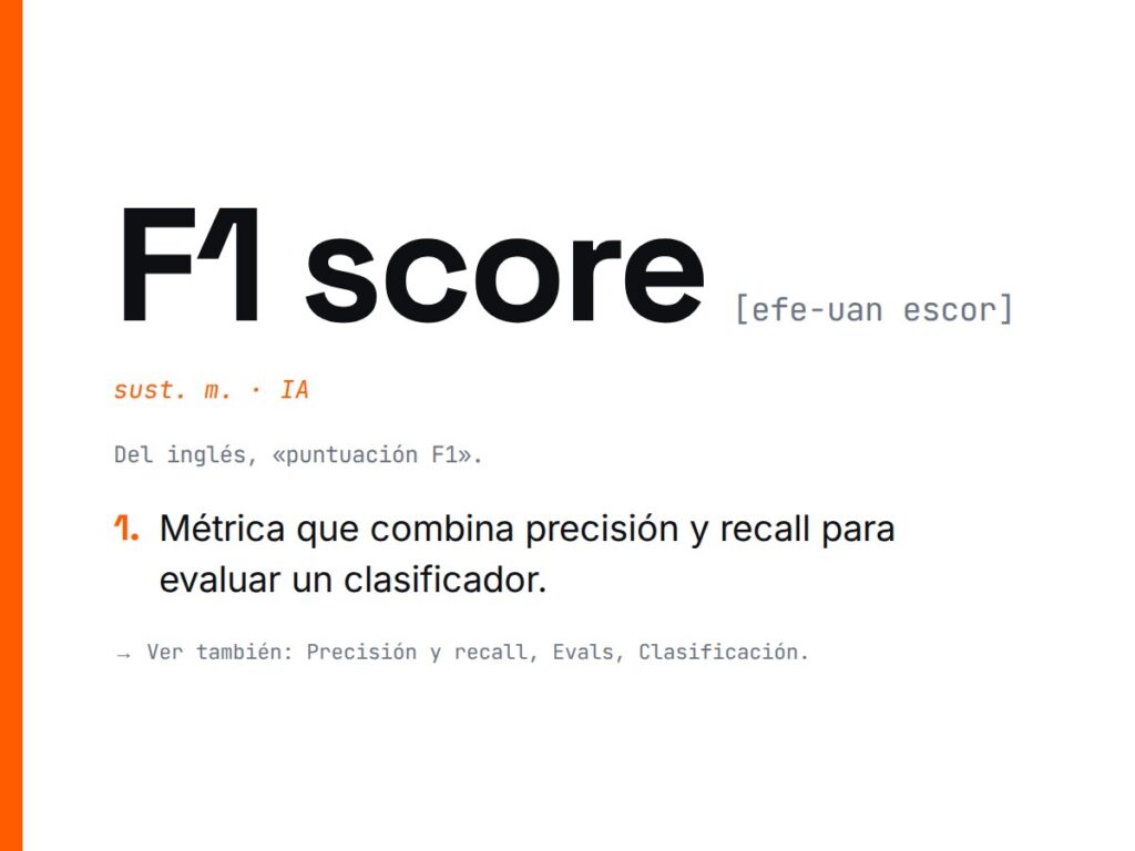 ¿Qué es F1 score?