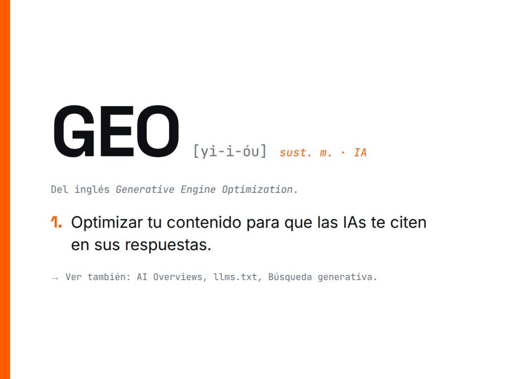 ¿Qué es GEO?