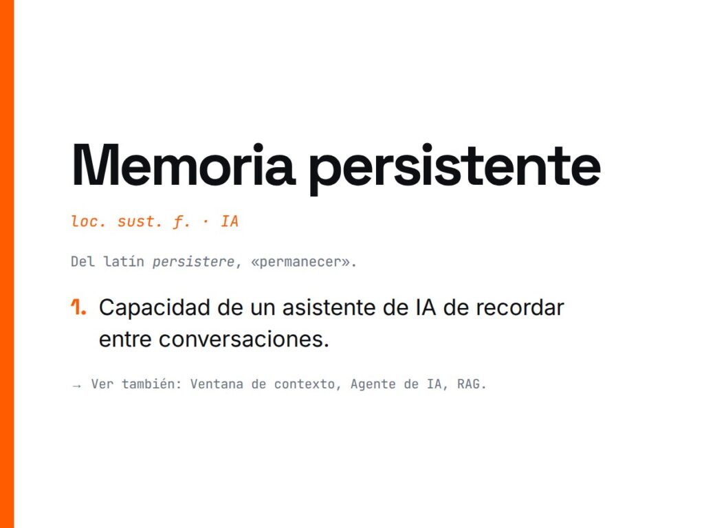 ¿Qué es Memoria persistente?