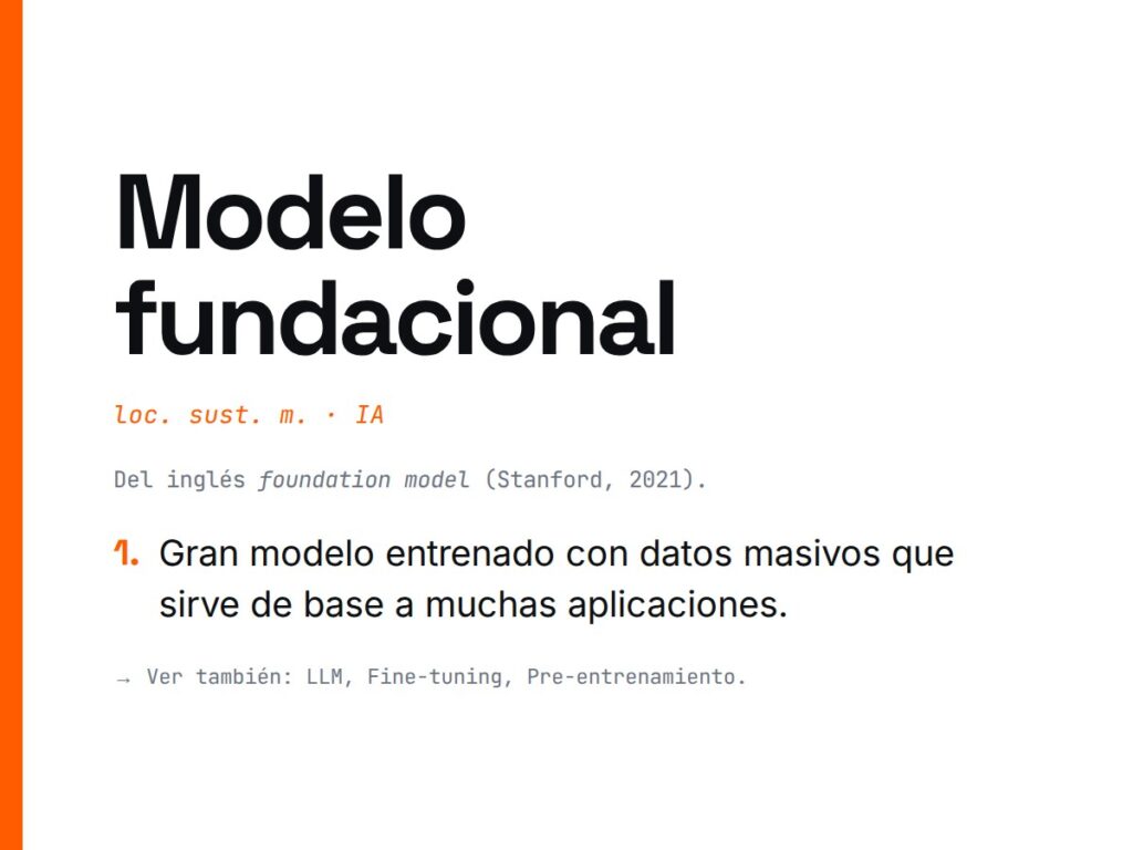 ¿Qué es Modelo fundacional?