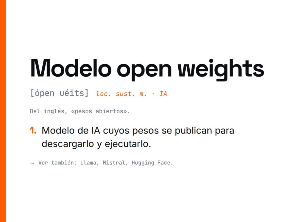 ¿Qué es Modelo open weights?