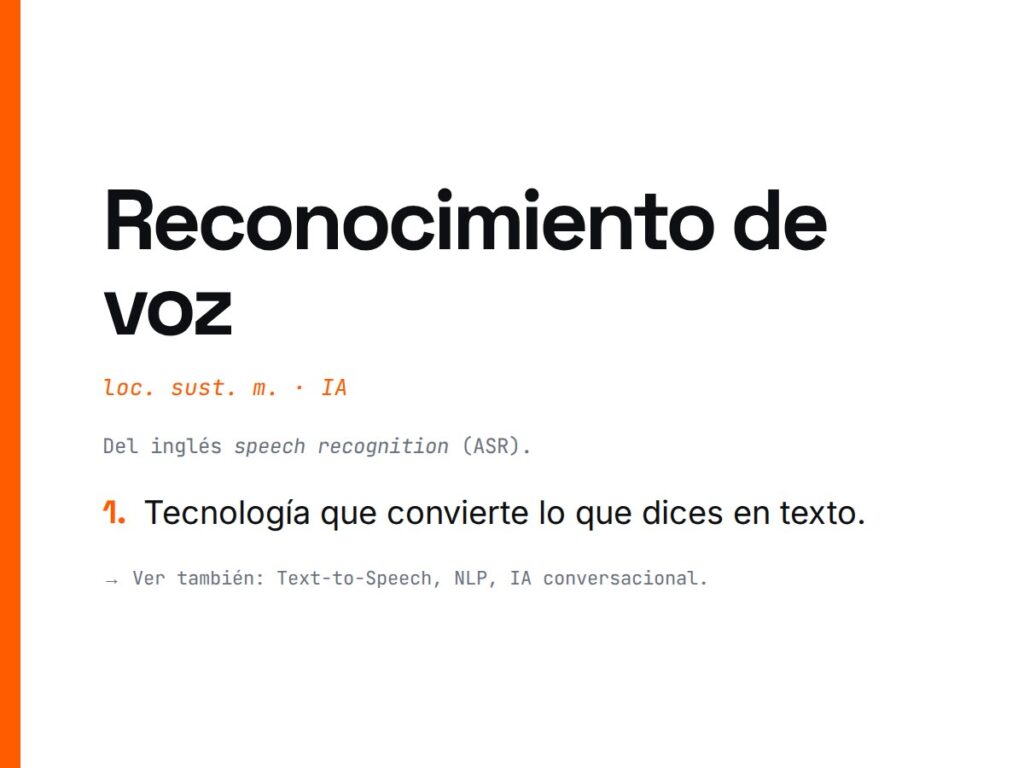 ¿Qué es Reconocimiento de voz?