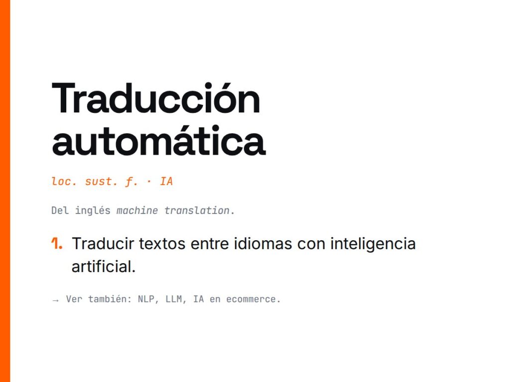 ¿Qué es Traducción automática?